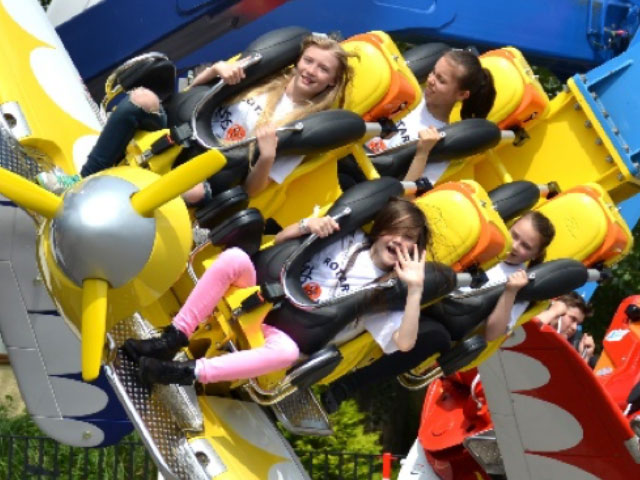 Young people on a ride