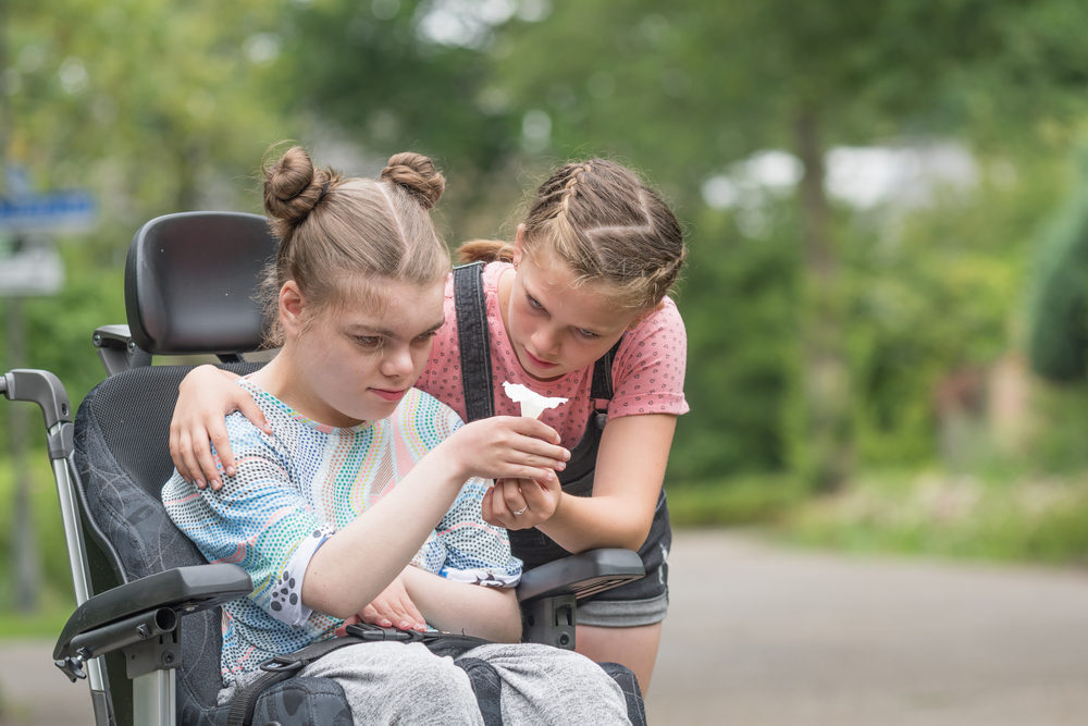 A young carer with disabled sister